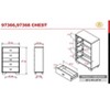 NicBex 5 Drawers Dresser for Bedroom,Chest of Drawers with White Metal Handle Design,Modren Freestanding Dresser,Storage Dressers for Bedroom - 3 of 4