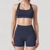 Anna-Kaci Active Women's High Neck Sports Bra with Minimalist T-Back Strap Design and Smooth Stretch Compression Fit - 4 of 4
