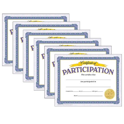 Trend Enterprises TREND Certificate of Participation Classic Certificates 30 Per Pack 6 Packs