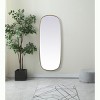 Elegant Lighting Metal Frame Oval Mirror 24x60 Inch in Brass - 2 of 4