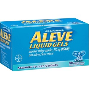 Aleve Liquid Gels With Naproxen Sodium, 220mg (nsaid) Pain Reliever ...