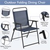 Yaheetech Set of 4 Outdoor Foldable Dining Chairs with Backrest and Armrests - 4 of 4