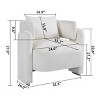 Modern Velvet Upholstered Dining Room Lounge Chair,Single Sofa with Pillow,Bedroom Office lounge chair,Living Room Kitchen Chairs-Cuddlewood - 4 of 4