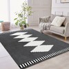 Shag Area Rug Non-Slip Geometric Rug Soft Rug Thick Comfy Rug for Living Room, 5' x 8' Gray - 2 of 4