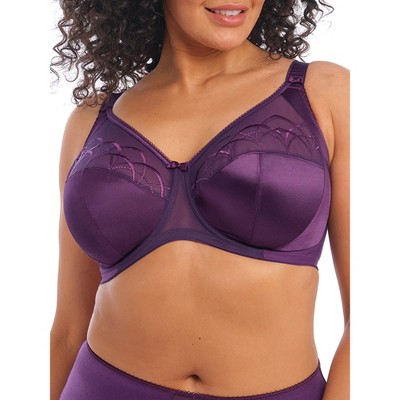 Curvy Couture Women's Cotton Luxe Unlined Wireless Bra Purple Velvet 38H