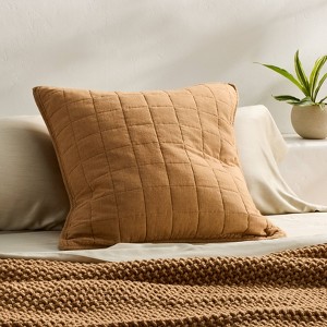 Heavyweight Linen Blend Quilt Pillow Sham - Casaluna™ - 1 of 4