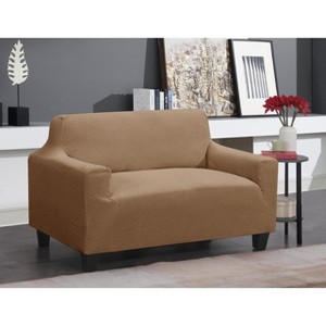 J&V TEXTILES Super Stretch Sofa Slipcover – Spandex Non Slip Soft Couch Sofa Cover, Washable Furniture Protector - 1 of 4