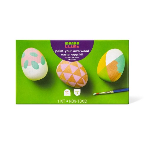 Paint your own Wood Easter Eggs Kit Mondo Llama Target