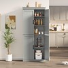 70" Tall Kitchen Pantry Cabinets Pantry Cabinet with 2 Doors and 3 Adjustable Shelves, Freestanding Cupboard - 3 of 4