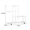 Plant Stand With Wheels, Metal Tiered Plant Stand Flower Display Stand Indoor Plant Shelf Flower Pot Holder Rack for Living Room Patio Garden Home - 3 of 4