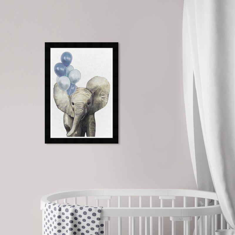 15&#34; x 21&#34; Baby Elephant with Balloons Animals Framed Art Print - Wynwood Studio, 4 of 7