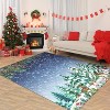Christmas Rug Runner 2x6 Decorative Carpet Runner with Xmas Tree Snowman Reindeer Pattern - 3 of 4