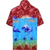 LA LEELA Men's Hawaiian Shirts Short Sleeve Button Down Shirt Mens Holiday Shirts Summer Beach Casual Aloha Tropical Shirts Funny - 4 of 4