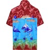 LA LEELA Men's Hawaiian Shirts Short Sleeve Button Down Shirt Mens Holiday Shirts Summer Beach Casual Aloha Tropical Shirts Funny - image 4 of 4