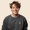 Dalix Mushroom (Glow in the Dark) Embroidered Fleece Sweatshirt Pullover Mens - 3 of 4