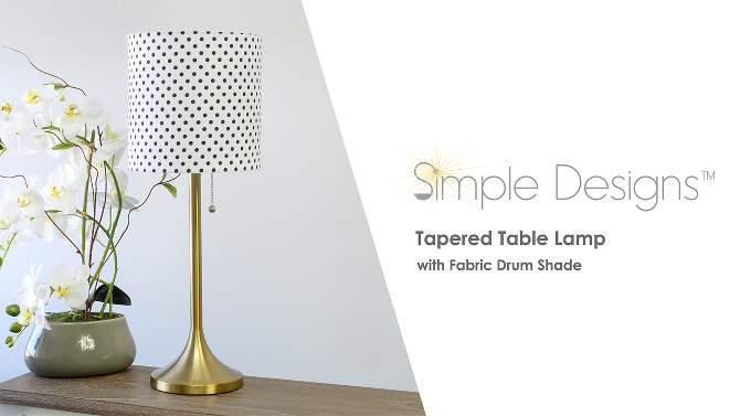  Tapered Desk Lamp with Fabric Drum Shade - Simple Designs, 2 of 13, play video