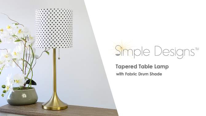  Tapered Desk Lamp with Fabric Drum Shade - Simple Designs, 2 of 11, play video