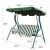 SKONYON 3-Seat Patio Swing Glider Chair with Canopy - 3 of 4