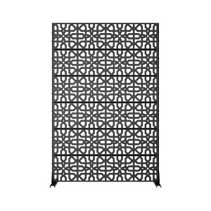 Lirago 72 in Galvanized Metal Outdoor Privacy Screens Garden Outdoor Fence - 1 of 4