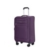 Vynxaria 3-Piece Purple Softshell Luggage Set 18" Spinner Suitcase Travel Bag Toiletry Pouch Lightweight Durable - 4 of 4
