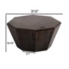 KWPZQEB 31.5 "Coffee Tables, Octagonal Coffee Table Modern Wooden Side Tables for Living Room Bedroom - 4 of 4