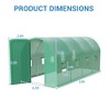 GustoWave Greenhouses for Outdoors, 15’x6.5’x6.5’ Walk-In Tunnel Greenhouse with 8 Windows, Galvanized Steel Frame & PE Cover - 2 of 4