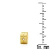 Steeltime Ladies stainless steel huggie adorned with crystals. Color Options: Gold, Rose Gold - 3 of 4