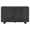 Luxystar 54" 4-Door Vintage Sideboard Cabinet with Storage and Adjustable Shelves for Dining and Living Room, Black - 2 of 4