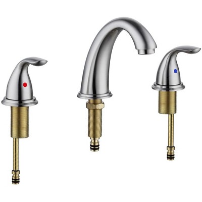 LOVMOR Brushed Nickel Widespread Bathroom Faucet