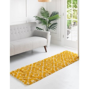 Unique Loom Trellis Shag Ruth Trellis Indoor Woven Area Rug - 1 of 4