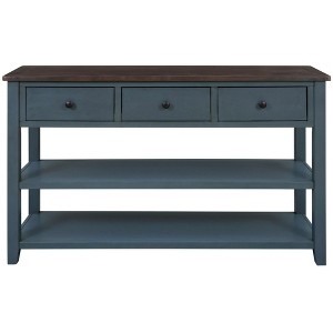 NicBex 50" Long Console Table Modern Wood Entryway Table with 2-Layer Storage and 3 Drawers for Hallway,Living Room - 1 of 4