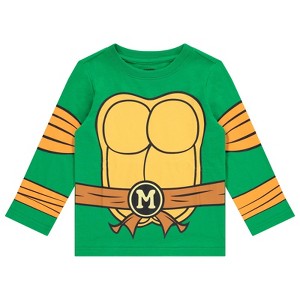 Toddler Ninja Turtles Group Shirt - Straight From The Sewer - TMNT Throwback Classic Long Sleeve T-Shirt - 1 of 4