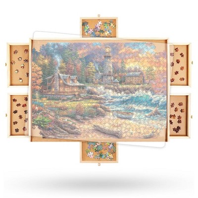 Wooden Jigsaw Puzzle Table