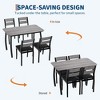 Coolmee 5 Piece Dining Table Set for 4, Modern Kitchen Table with Upholstered Chairs & Iron Frame, Wood Dining Room Furniture Set for Small Spaces - 4 of 4