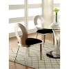 NicBex 2pc Contemporary Metal Frame Dining Chair with Cushion Seats Upholstered Fabric Side Chair for Kitchen,Dining Room,Black - 4 of 4