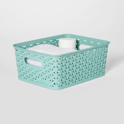 White Y-Weave Storage Basket, Small