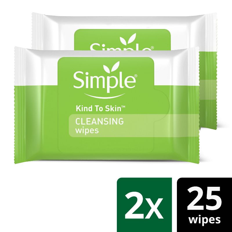 Simple Kind to Skin Facial Wipes - Unscented - 25ct, 1 of 11
