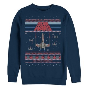 Men's Star Wars Ugly Christmas Five Sweatshirt - 1 of 3