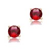 Guili Teens 14K Gold Plated Cubic Zirconia Stud Earrings with a Sleek, Sophisticated Design, Available in Green and Red, Ideal for Everyday Wear - 2 of 3