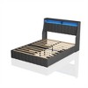 Queen Size Bed Frames With 4 Under Of Bed Portable Storage Drawers Full Size Platform Bed Frame Wings Headboard Bed For Bedroom Living Room - 4 of 4