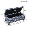 39'' Floral Upholstered Storage Ottoman with Soft-Close Hinges,Multi-Functional Bench for Bedroom or Living Room-Cuddlewood - 4 of 4