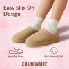 CUSHIONAIRE Keto Kids Slippers - Cozy Slip On Mule House Shoes with Faux Fur Lining and Cushioned Memory Foam Comfort - 3 of 4