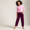 Lands' End Women's Corduroy High Rise Barrel Leg Ankle Pants - 4 of 4