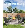 Modern Oversized Adirondack Chairs Set of 2 with Side Table - HDPE Poly Lumber, 380lb Capacity & Weather-Resistant for Patio, Fire Pit - 2 of 4