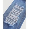 Mocamel Girls Y2K Cut Out Ripped Baggy Straight Leg Denim Jeans - 4 of 4