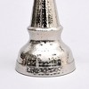 Decorative Hammered Nickel Finish Chess King Sculpture – Elegant Table Accent (5.5x5.5x14") - 3 of 4