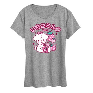 Women's - Instant Message - Strawberry Milk Short Sleeve Graphic T-Shirt - 1 of 4