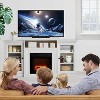 White TV Stand with 3D Real Flame Electric Fireplace - Fits 65/75" TVs, 31" Tall Entertainment Console - 4 of 4
