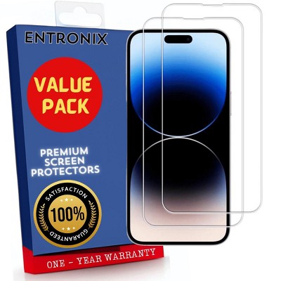 Entronix Clear Screen Protector Compatible with iPhone 15 - 2-Piece Combo