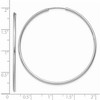 Black Bow Jewelry 1.5mm, 14k White Gold Endless Hoop Earrings, 46mm (1 3/4 Inch) - 3 of 4